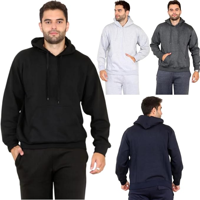 Mens Pull Over Hoodie Hooded Sweatshirt